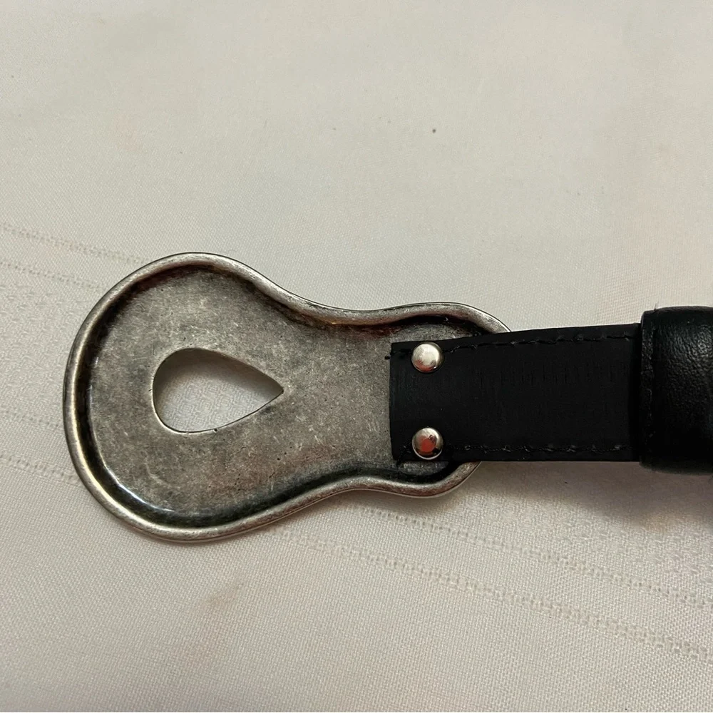 Super Sharp - Black Leather Women’s Adjustable Belt - Adjust 24” to 42”